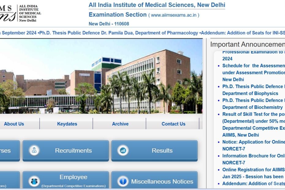 AIIMS INI CET 2025 Admit Card